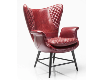 TUDOR VELVET - Leather armchair with armrests by KARE Design - view 2